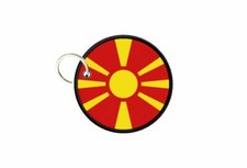 Keychain Macedonia Flag Printed Round Badge