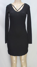 Derek Heart Women's Dress Long Sleeve Stretch Black Size S