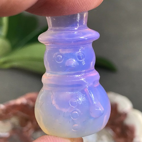 1 pieza rosa opalita muñeco de nieve calavera cristal calavera tallada gema curativa 1,2""+ - Imagen 10 de 12