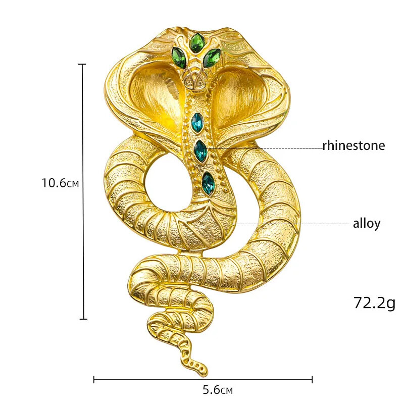 Sindary 3.94 Inch Animal Snake Brooch Pin | Rhinestone Crystal, Zinc Alloy, Gift Box - View #9