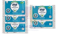 Moist Tissue Toilet Wipes 200 5x40 Pack Soft Fresh Clean Fragrance Flushable Wet