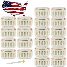 5-20 Packs Dental Fiber Post Screw Thread Intensity Quartz Resin + Drills Yellow