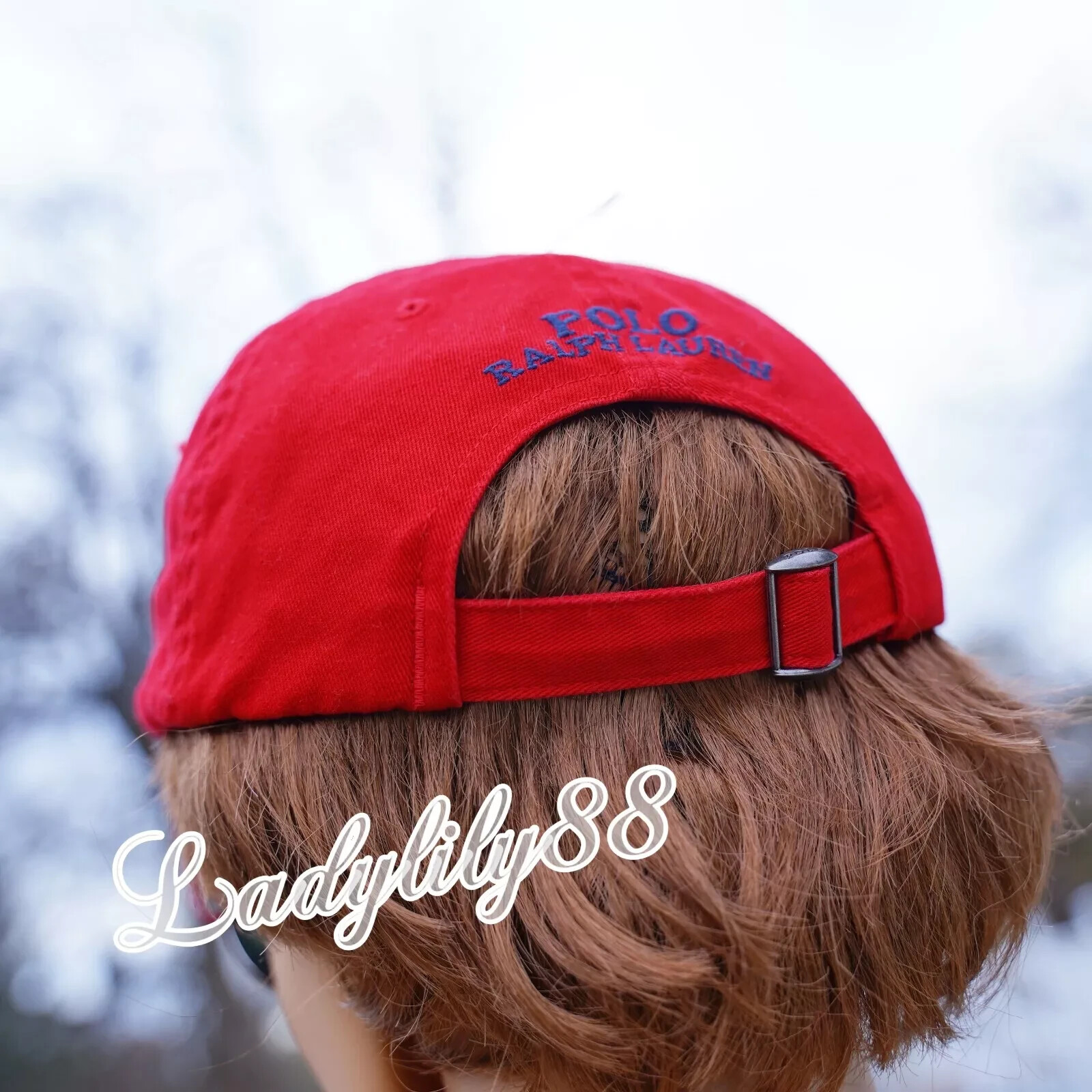 Cappello berretto baseball Polo Ralph Lauren nuovo con etichette pony orso cinturino regolabile autentico