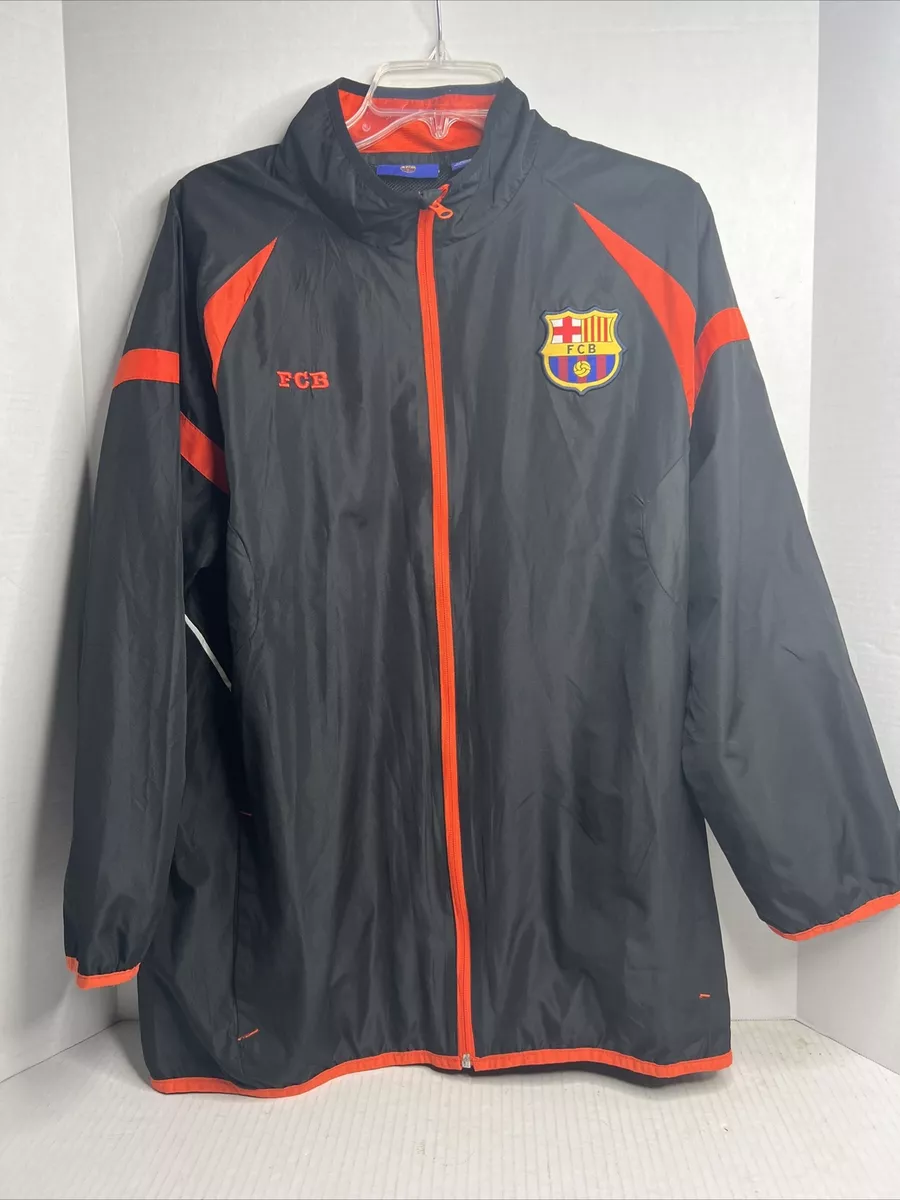 Men s FCB Barca Futbol Club Barcelona Windbreaker Jacket Full Zip