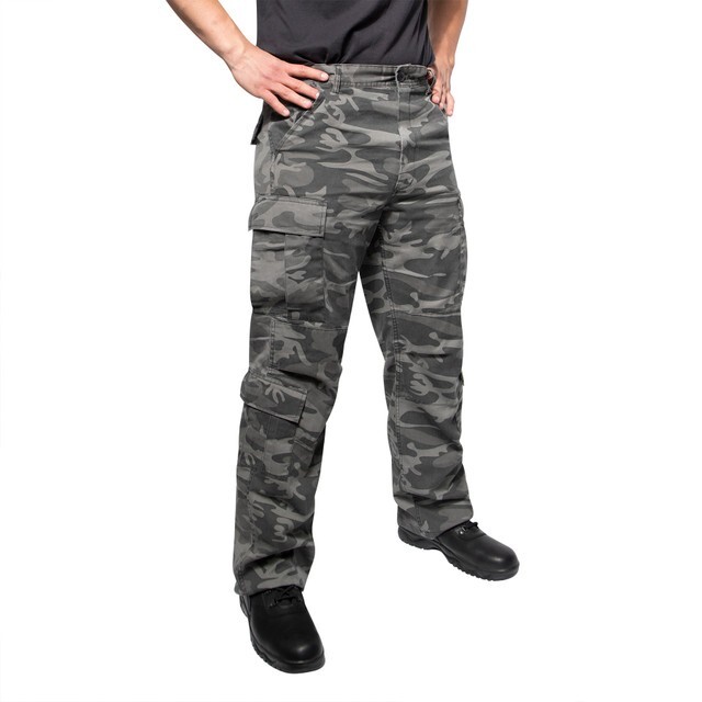 Rothco Vintage Camo Paratrooper Fatigue Pants - Black Camo