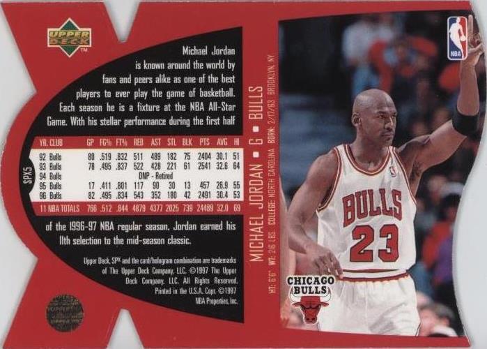 1997 SPx - Michael Jordan #SPX5 for sale | eBay