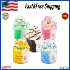 Cloud Slime Kit 5 Pack, with Peachybbies Rainbow Lemon Coffee Slime Charms, DIY,