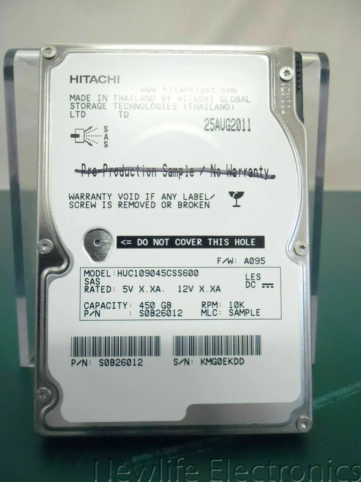 Hitachi HUC109045CSS600 450GB 10,000 RPM 6 Gbps 2.5 in. SAS HDD S0B26012 - Image 3 of 4