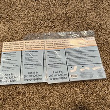 CR Gibson Tapestry 8X8 Universal Scrapbook Album White Refill Pages 8x8 Lot of 3