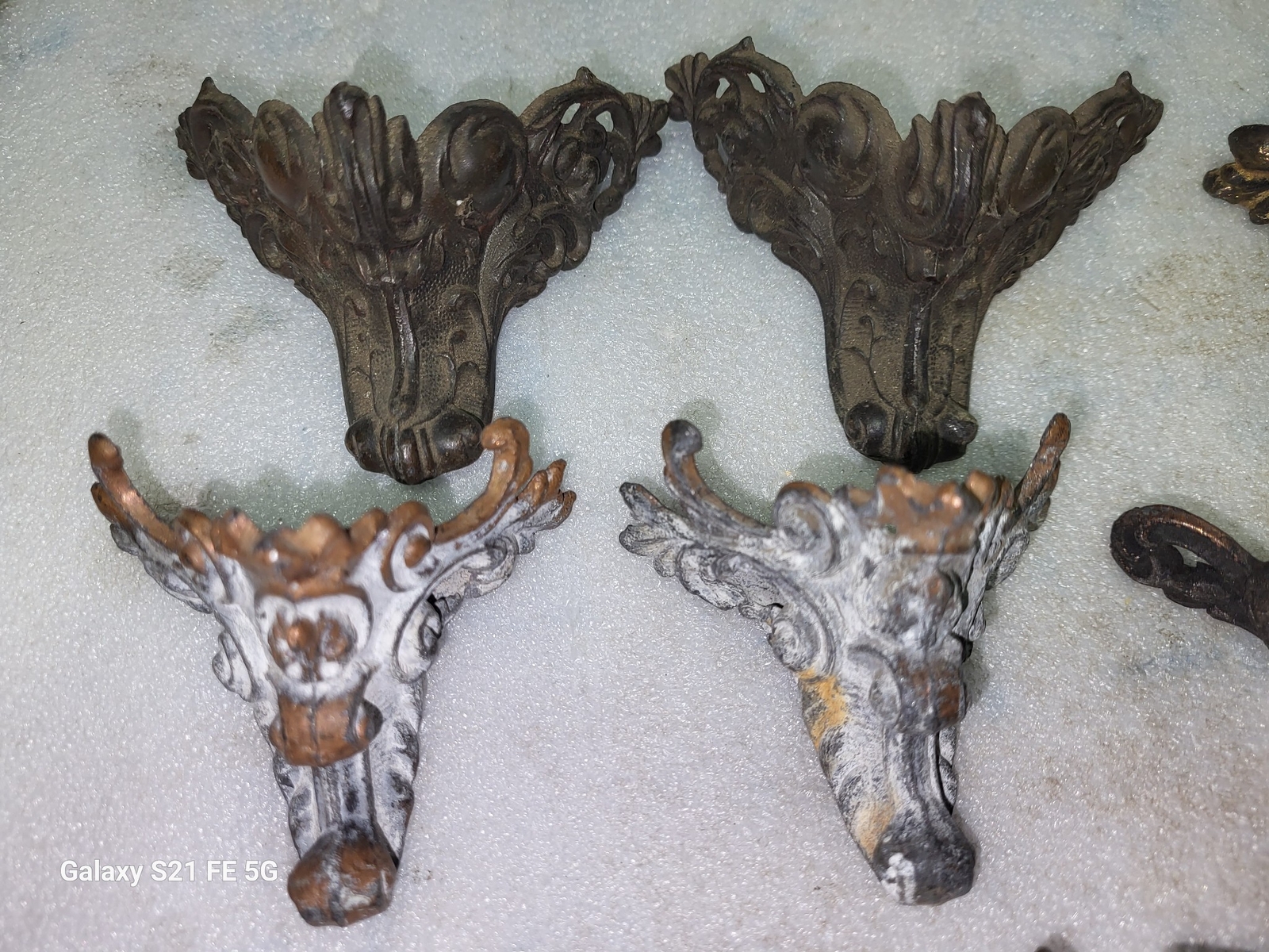 8 Pairs of Vintage Cast Brass Clock Feet eBay