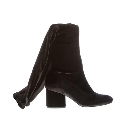 KENDALL + KYLE damen schuhe schwarz elastisch gewebe ubers knie stiefel Sophia