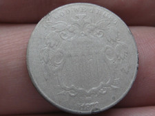 1873 Shield Nickel 5 Cent Piece- Open 3