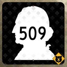 Washington State Route 509 highway marker road sign Seattle Tacoma 16x16