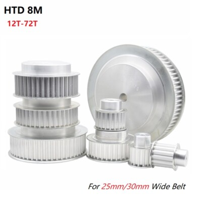 #ad HTD 8M Timing Belt Pulley With Step BF Type 12 72T Tooth For 25mm 30mm Wide Belt $313.18