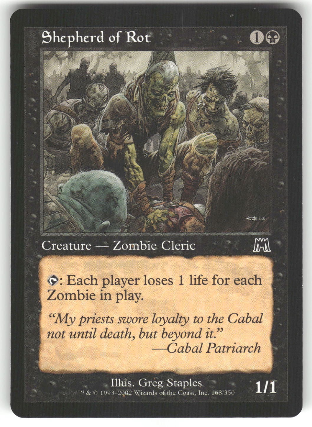 Shepherd of Rot #168 (LP) Onslaught ONS Magic MTG