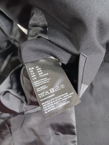 H&M Skinny Fit 36R Mens Sports Coat Black Polyester Blend Lined 2 Button - Picture 5 of 12