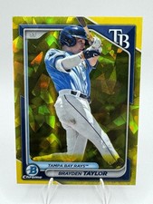 Brayden Taylor Yellow /75 2024 Bowman Sapphire Edition Chrome Prospects #BCP-99