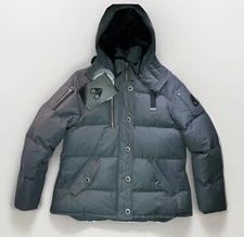 MOOSE KNUCKLES Knowlesville Graphite Down Jacket Womens 2XL Shearling Lined Hood