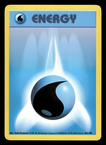 Water Energy 102/102 Base Set 4th Print UK 1999-2000 Pokemon Card