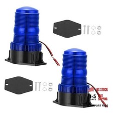 LED Strobe Warning Lights, 2Pcs 10V-80V Leds Flashing Lamps with Magnetic Blue