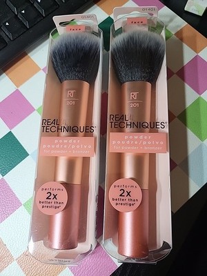 Lot of (2) Real Techniques Brushes for Powder & Bronzer #201 New/Boxed