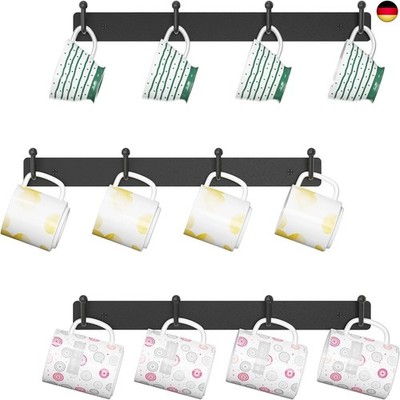 EsLuker.ly Tassenhalter Tassenständer Wand, 3er-Set Tassenregal Tassen