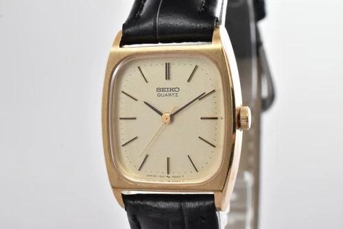 Vtg 1991 [N MINT] SEIKO Exceline 1421-5380 Gold Tank Quartz Women's Watch JAPAN