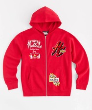 Dodge SRT Hellcat Full Zip Hoodie Sweater Red Muscle Car Men's Size Medium