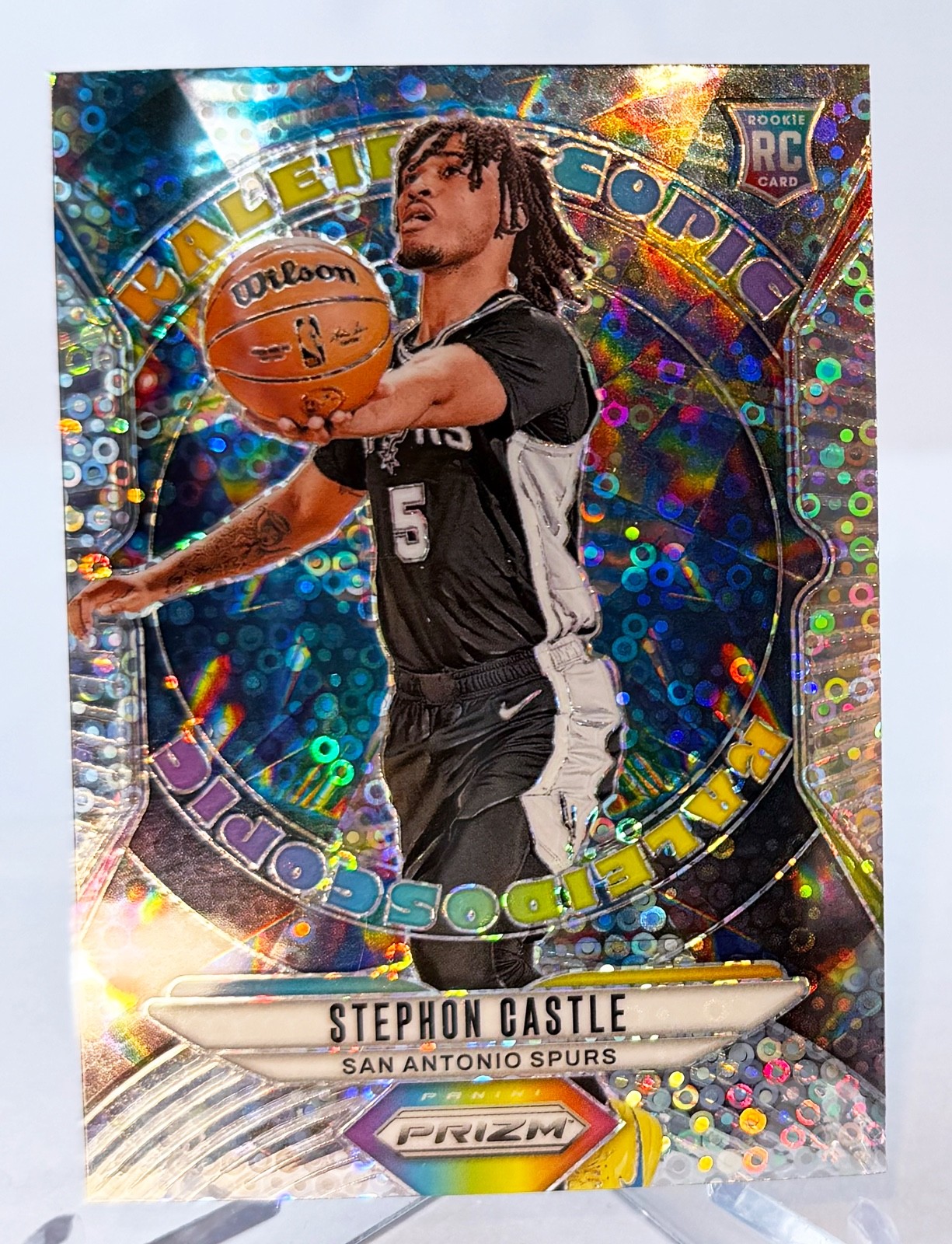 2024 Prizm Stephon Castle Rookie Insert Kaleidoscopic #19 Fast Break Disco