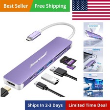 USB C Hub, 7-in-1 Multi-Port Adapter, USB-C to 4K HDMI Splitter Type C Dock D...