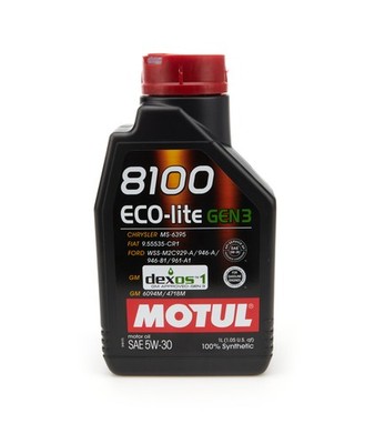 Motul Motor Oil - 8100 Eco-Lite Gen3 - 5W30 - Synthetic - 1 L Bottle - Each