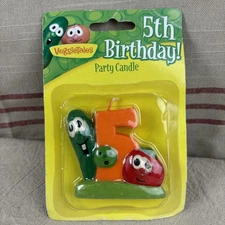Veggie Tales 5 Th Birthday Party Candle 