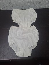 Two Pair Girls Briefs Panties Vintage New Size 8 100 Cotton White NOS USA Made