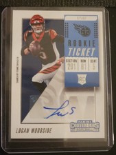 Logan Woodside 2018 Panini Contenders Auto Rookie Ticket RC Bengals / Titans 223
