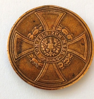 Preussen: Hohenzollern Denkmünze für Kämper 1848/49 in Bronze ohne Öse