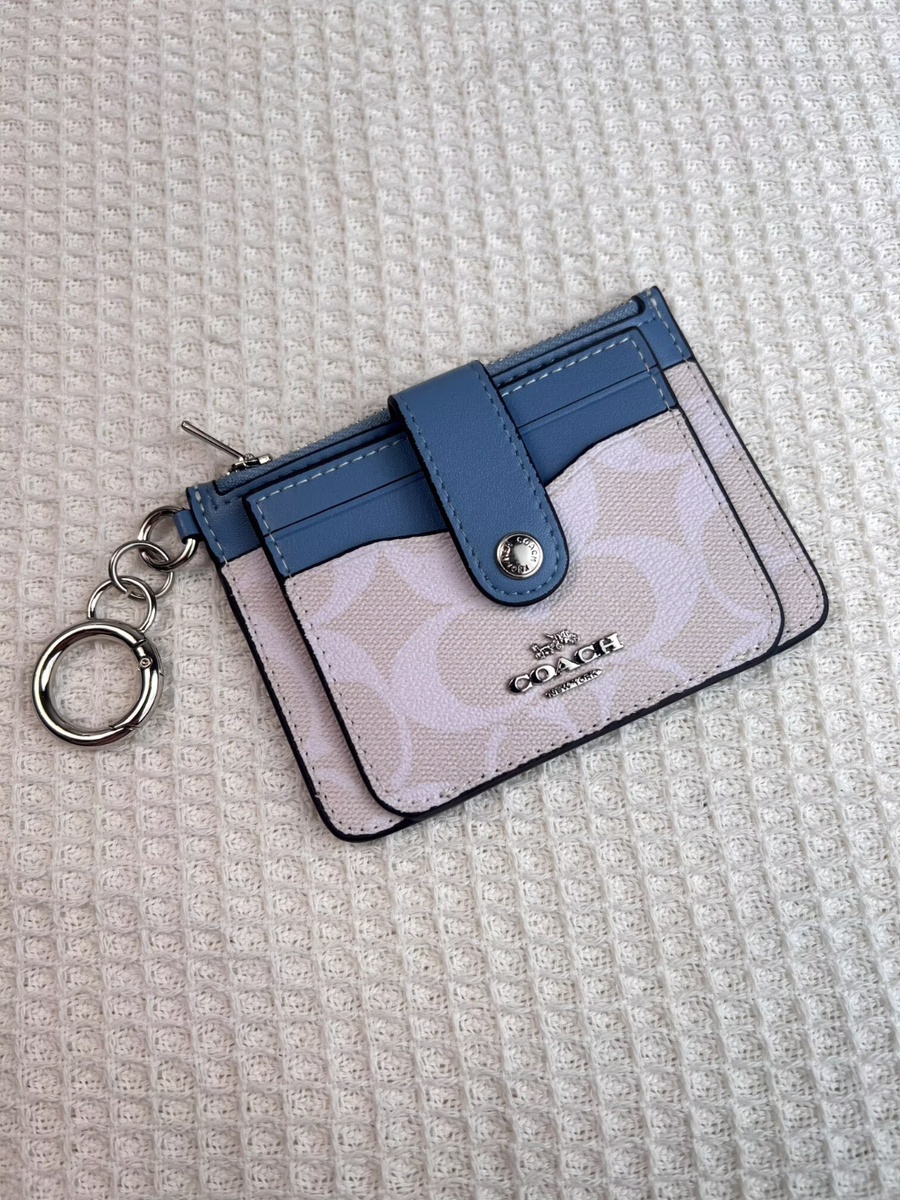 NEW COACH Attachment Credit Card Case Signature Canvas C7398 | eBay