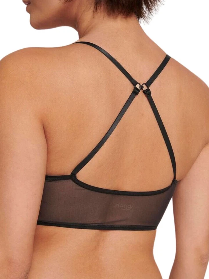 XS (8) Sloggi Top V Neck Soft ADAPT Sheer Mesh Moulded Soft Multiway Underwear - Image 3 of 4