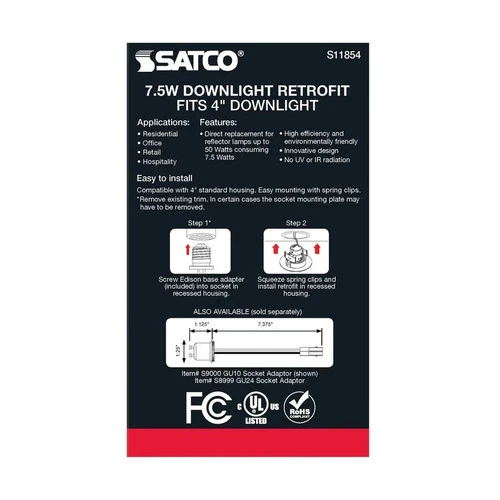 7.5W LED Directional Retrofit Downlight - Gimbaled - 4 in. - Adjustable Color Te - Picture 14 of 25