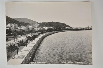 Avenida Beira-Mar Rio De Janeiro Brazil Coastal Road Promenade c1920s VTG Photo