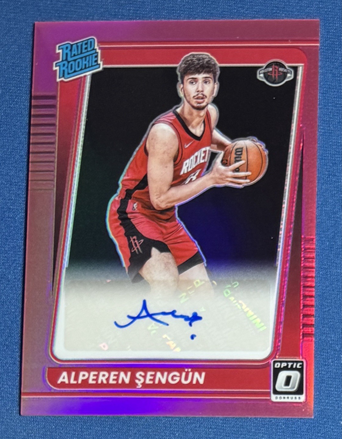 2021 Panini Optic Alperen Sengun Pink Holo Prizm Auto 23/25 Rockets RC #169