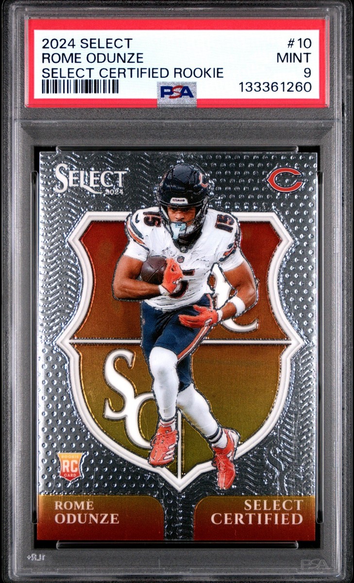 2024 Panini Select - Select Certified Rookies Rome Odunze #10 (RC