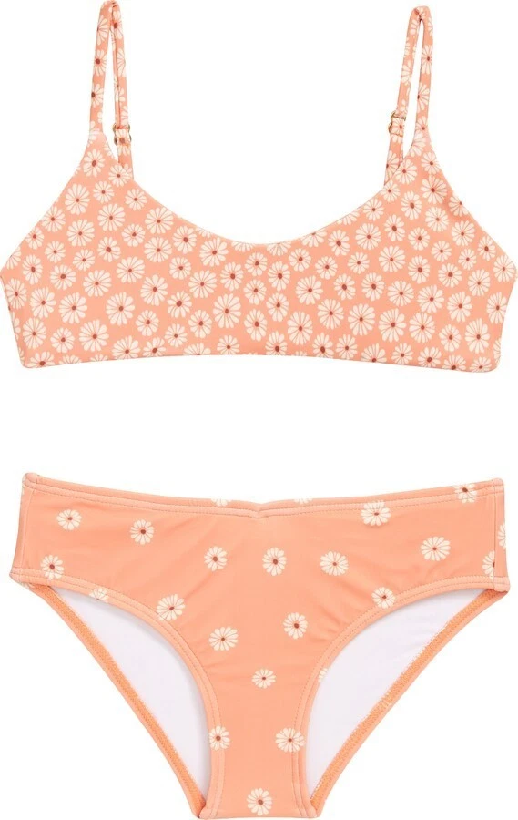 Billabong L109949 Niñas Naranja Fallin para Ella Juego de Natación Triplete Reversible Talla 7 Foto 2 de 4