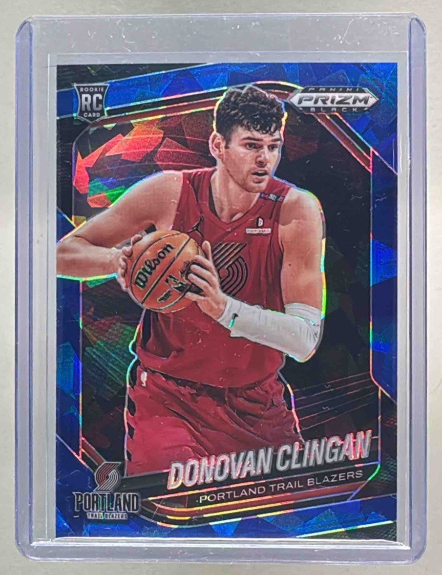 Donovan Clingan 2024 Panini Prizm Black #131 Blue Ice Rookie RC /125