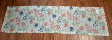 Better Homes & Gardens Valance White Floral Textured Stripe Pink Blue 56x16