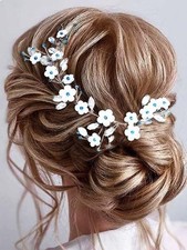 Bride Flower Wedding Hair Piece Bridal Hair Vine Wedding Hair Accessories for...
