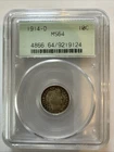 1914-D PCGS MS64 Barber Dime