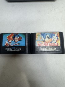 Sega Genesis Console Model 2 W/ Controller Cables 2 Sonic Games Tested Working