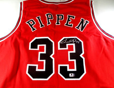 Scottie Pippen / Autographed Chicago Bulls Red Custom Basketball Jersey / COA
