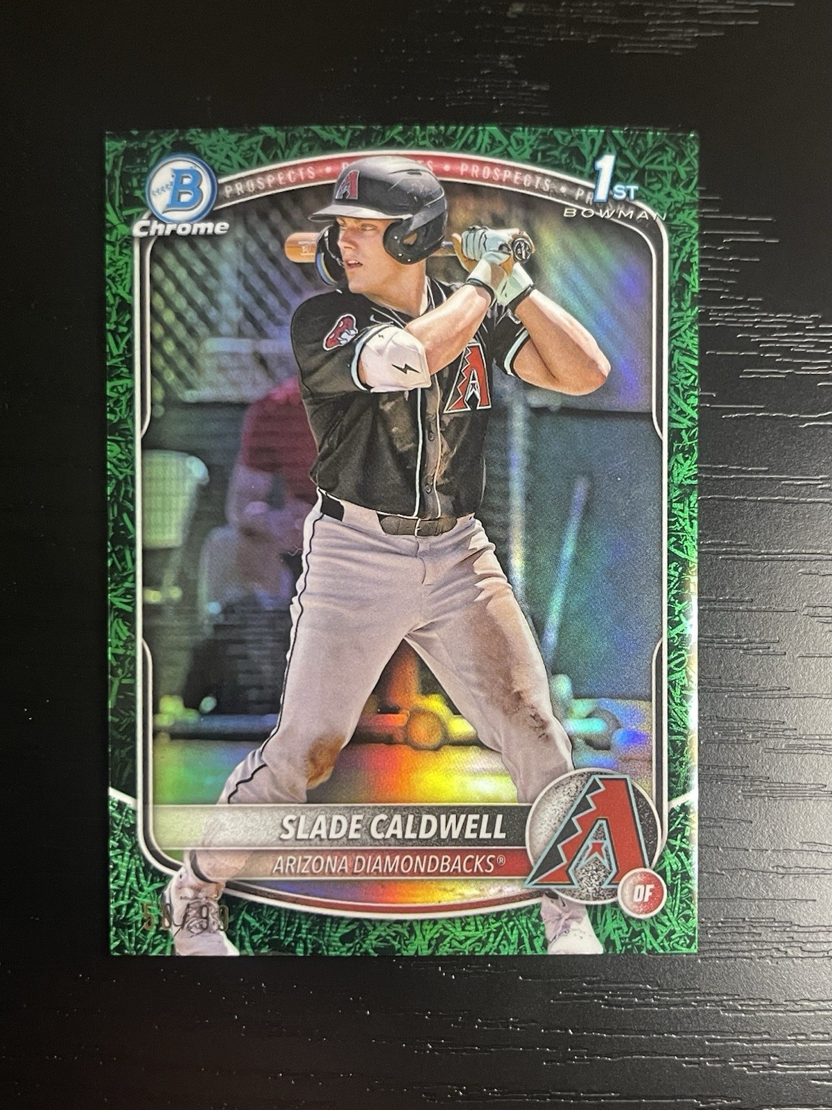 Slade Caldwell 2025 Bowman Chrome 1st Green Grass Refractor /99 #BCP-21