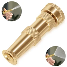 Brass Adjustable Spray Nozzle Powerful Water Stream Nozzle for Garden Sprayer